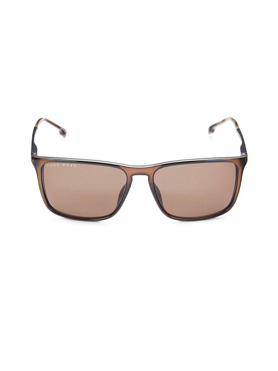 BOSS by HUGO BOSS 57mm Square Sunglasses in Natural | Lyst