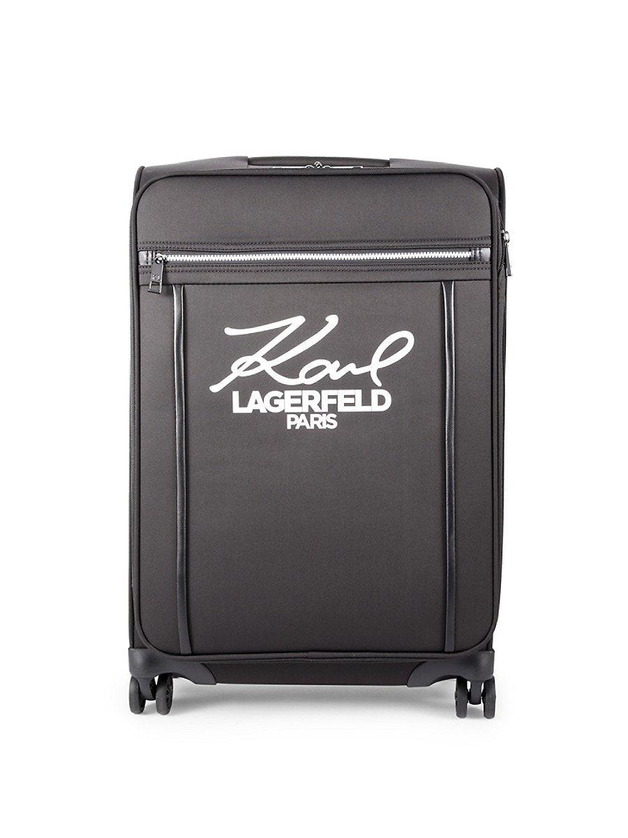 Karl Lagerfeld 24 Inch Logo Spinner Suitcase in Gray Lyst