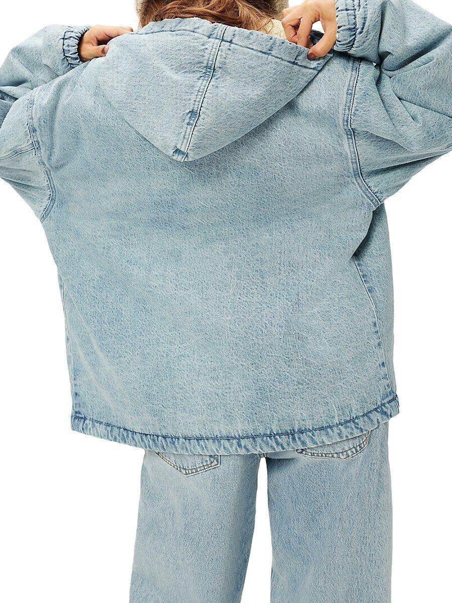 good american sherpa denim jacket