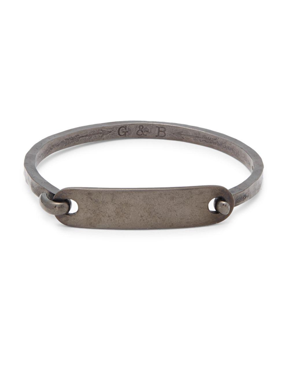 Giles Brother Textured Hook Bracelet In Metallic Lyst Giles Brother Women S Metallic Textured Hook Bracelet