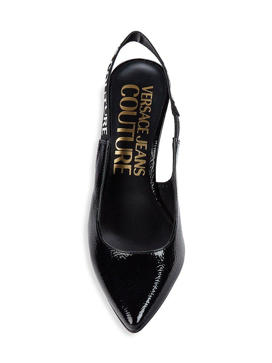 Versace Jeans Couture Garland Slingback Pumps in Black | Lyst