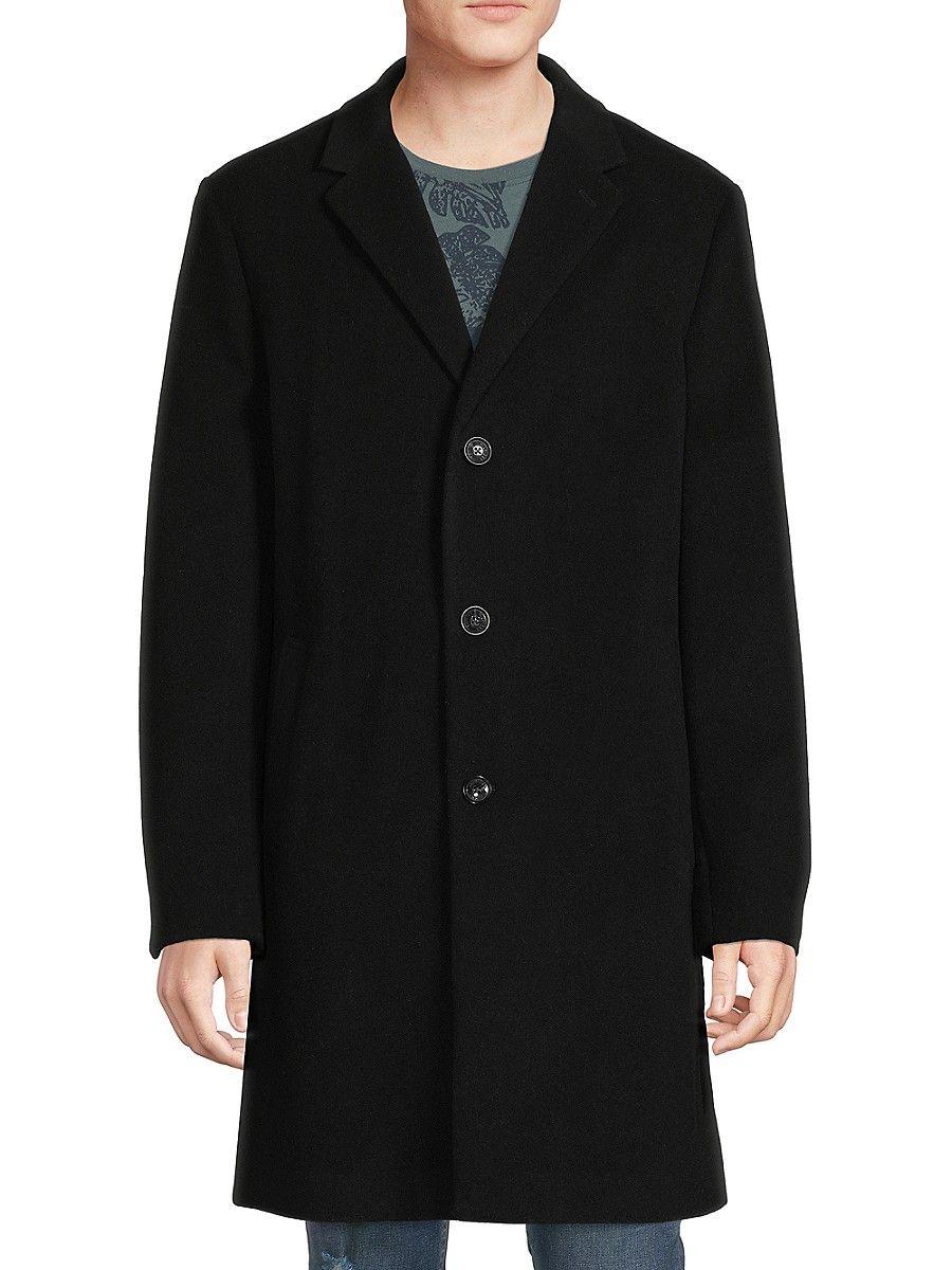 Tommy Hilfiger Addison Textured Coat in Black for Men | Lyst