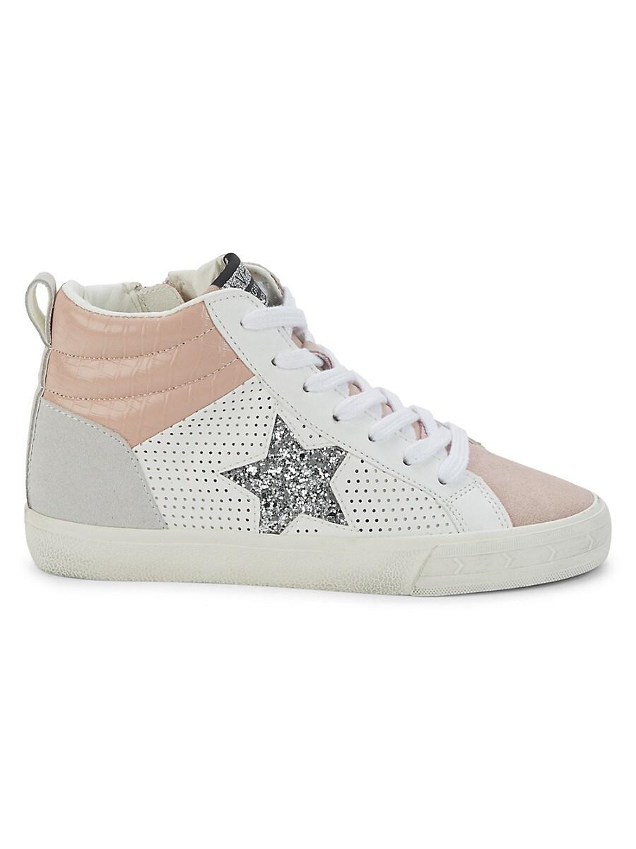 summer star patch perforated sneakers
