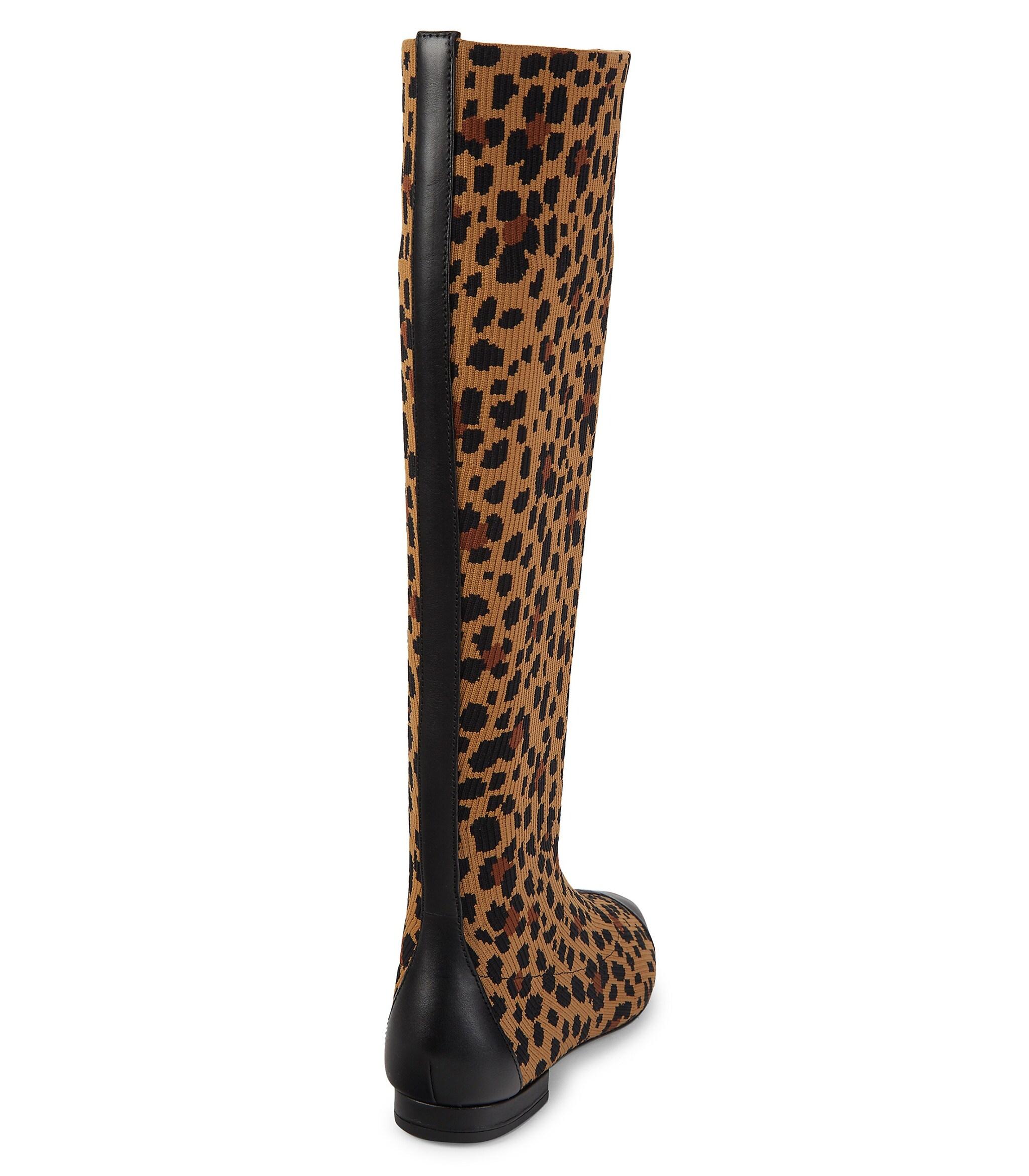 Kate Spade Mikayla Animal Print Knee-high Boots in Brown | Lyst