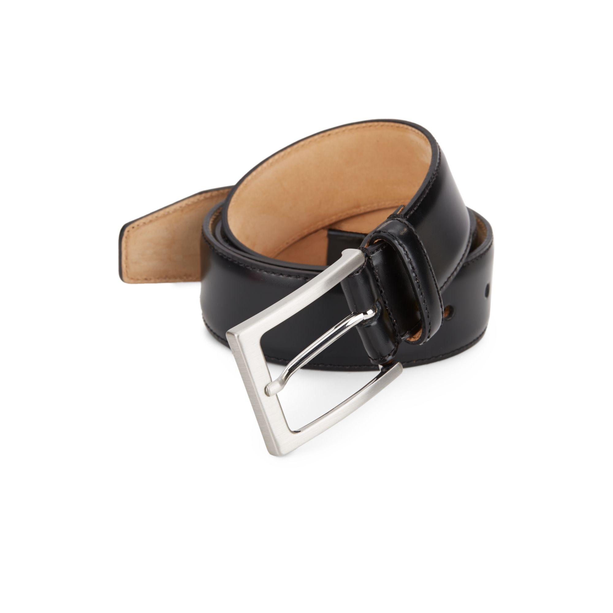 Saks Fifth Avenue Leather Belt in Black for Men Lyst