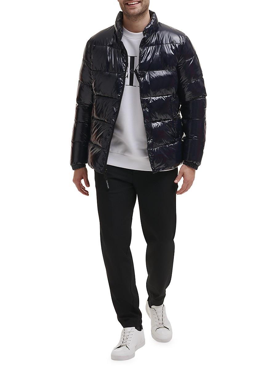 Calvin Klein Sheen Water-resistant Down Puffer Jacket in Black for Men |  Lyst