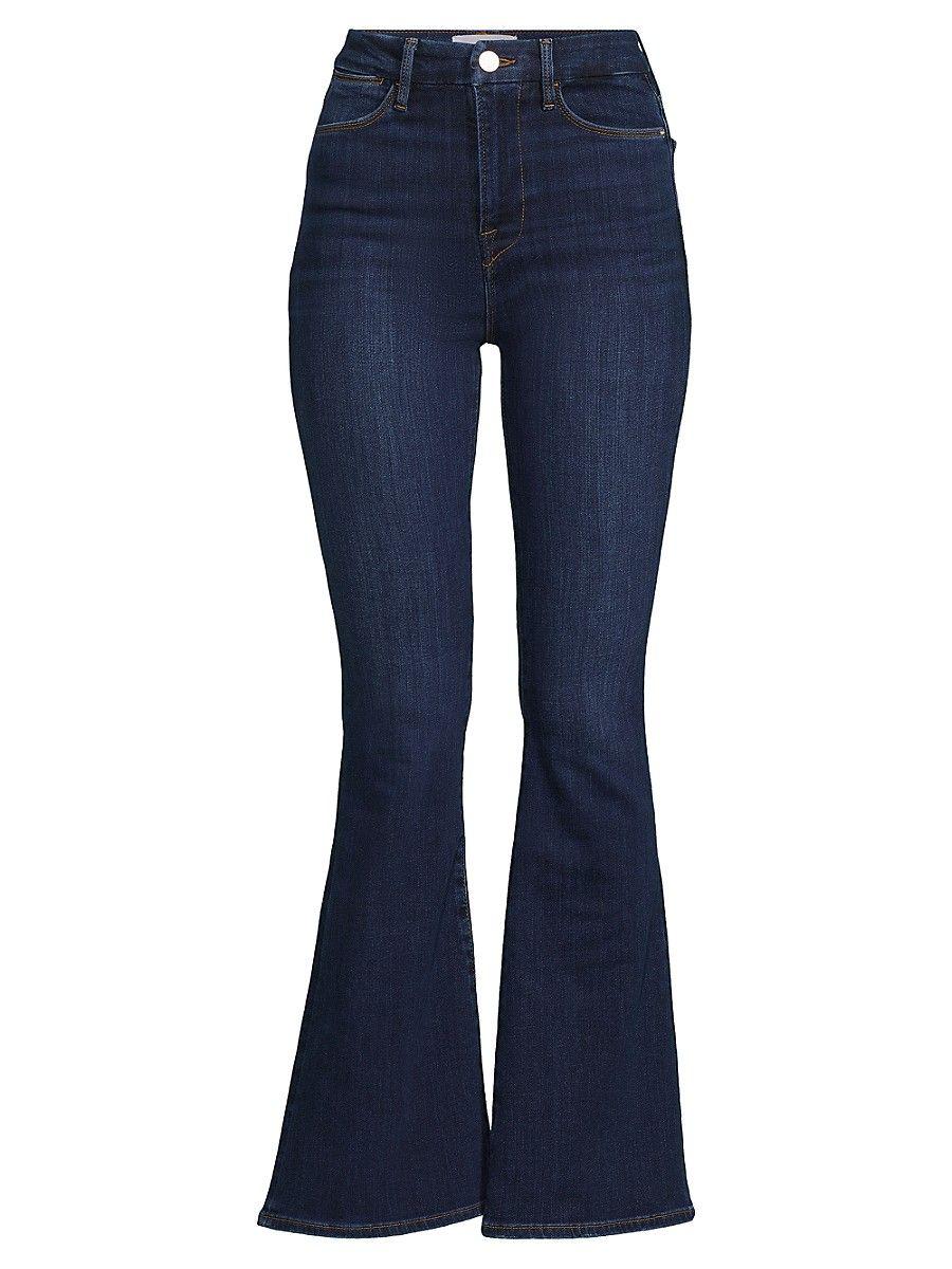 FRAME Le Pixie Flare Jeans in Blue