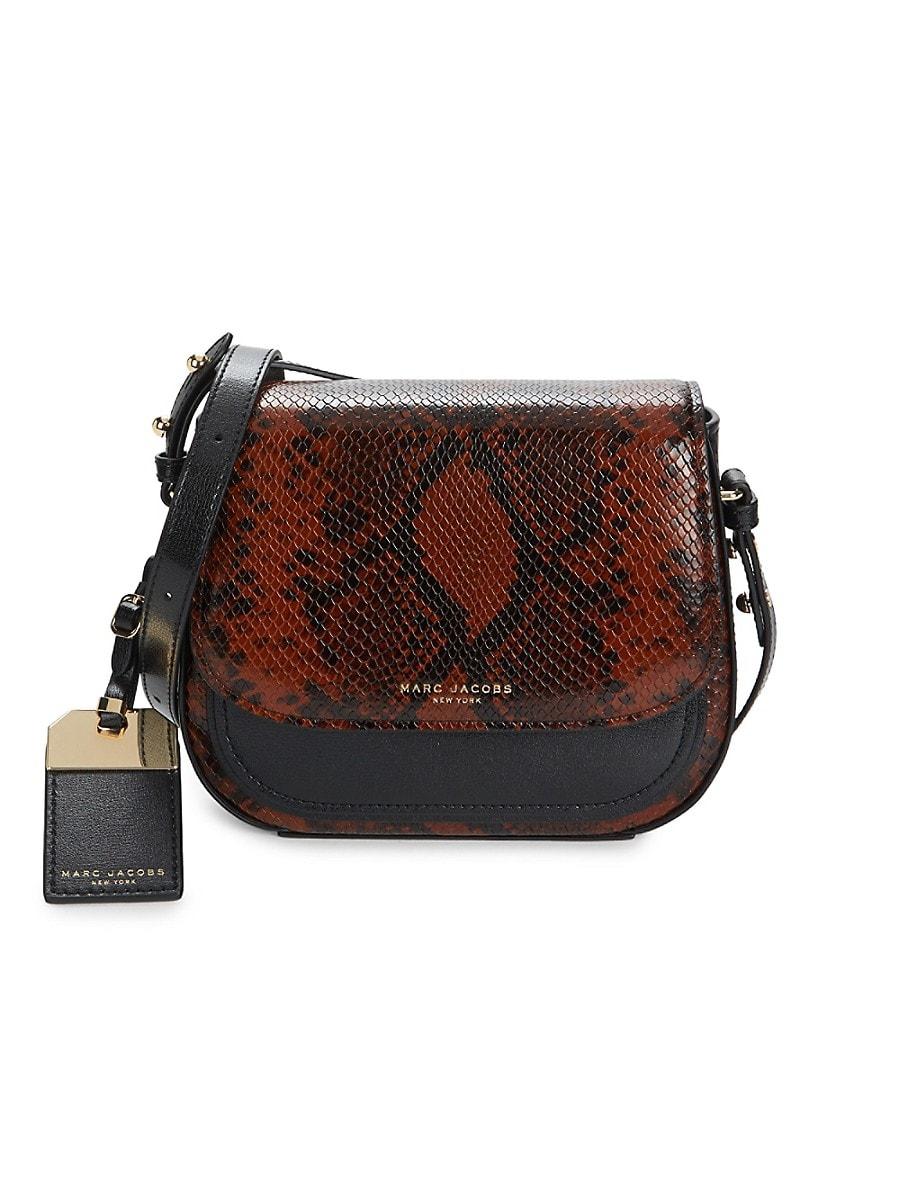 sac snakeskin embossed leather crossbody