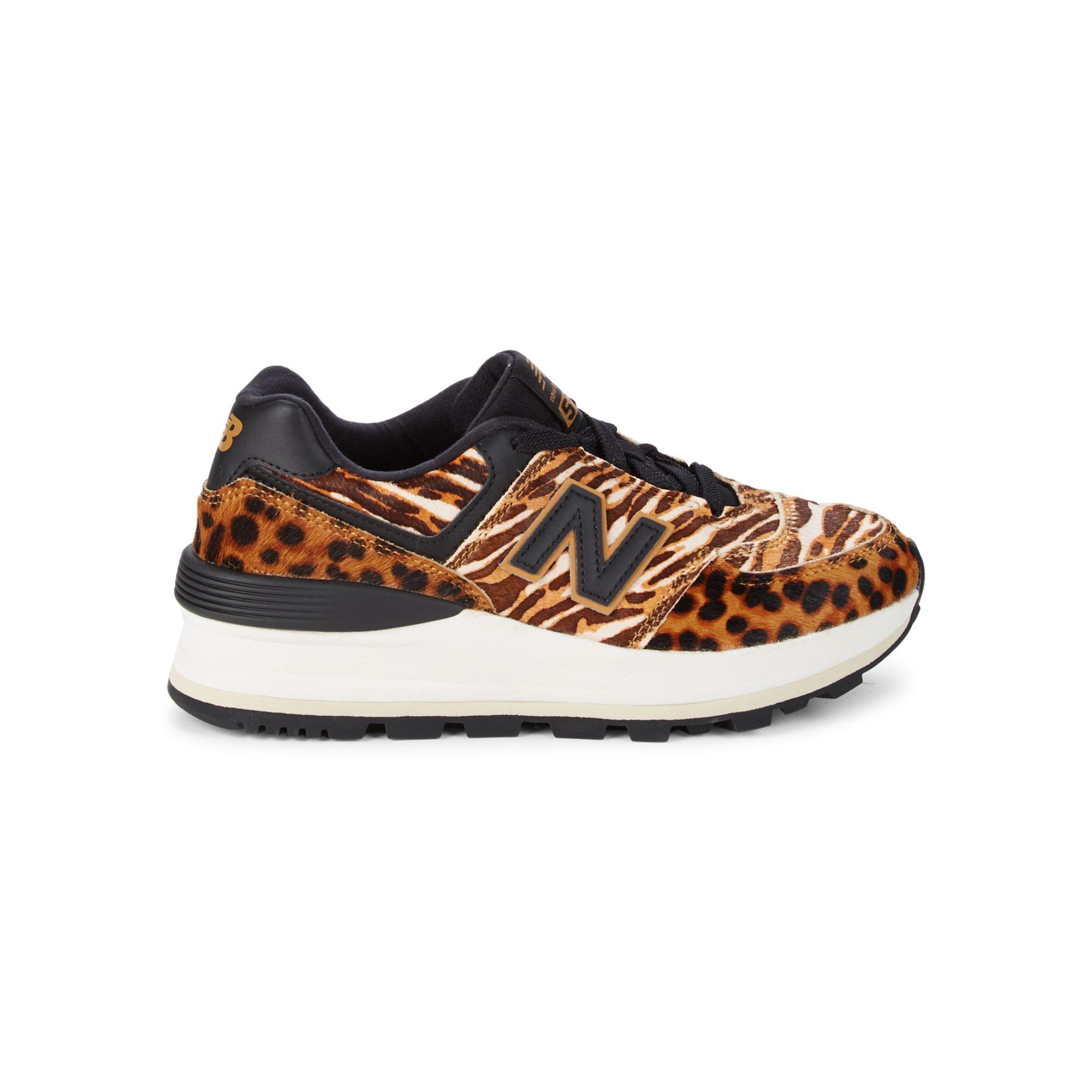 New Balance Leather Leopardprint Calf Hairtrim Chunky Sneakers in Brown Lyst Canada