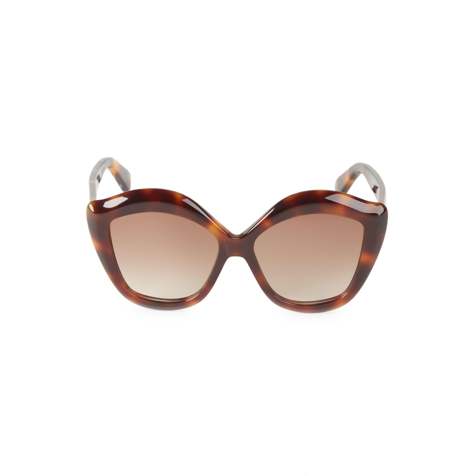 Gucci 53mm Oversized Square Cat Eye Sunglasses in Brown - Lyst