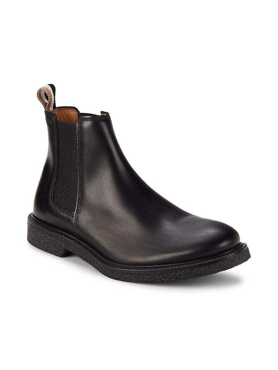 BOSS by HUGO BOSS Tunley Leather Chelsea Boots in Black for Men | Lyst