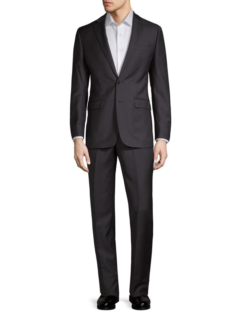 Lyst - Calvin Klein Wool Extreme Slim-fit Suit in Gray for Men - Save ...