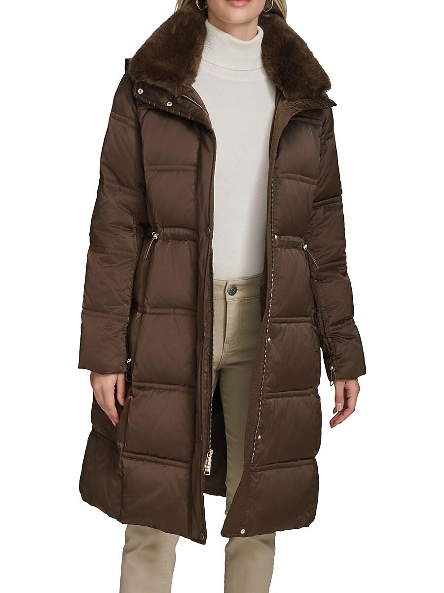 Bomber Jacket Fur Andrew Marc Womens Puffer Coat Donna Karan