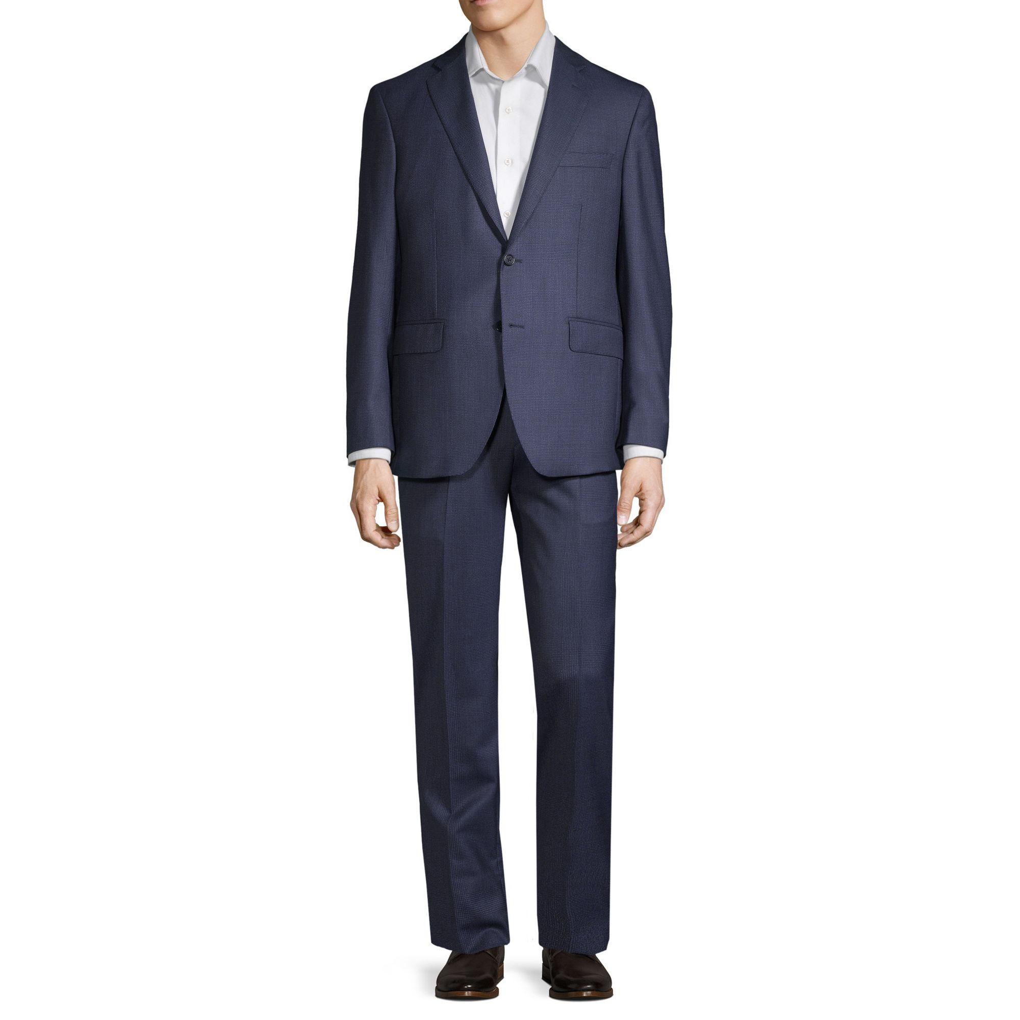 Saks Fifth Avenue Twopiece Modernfit Striped Wool Suit in Blue for