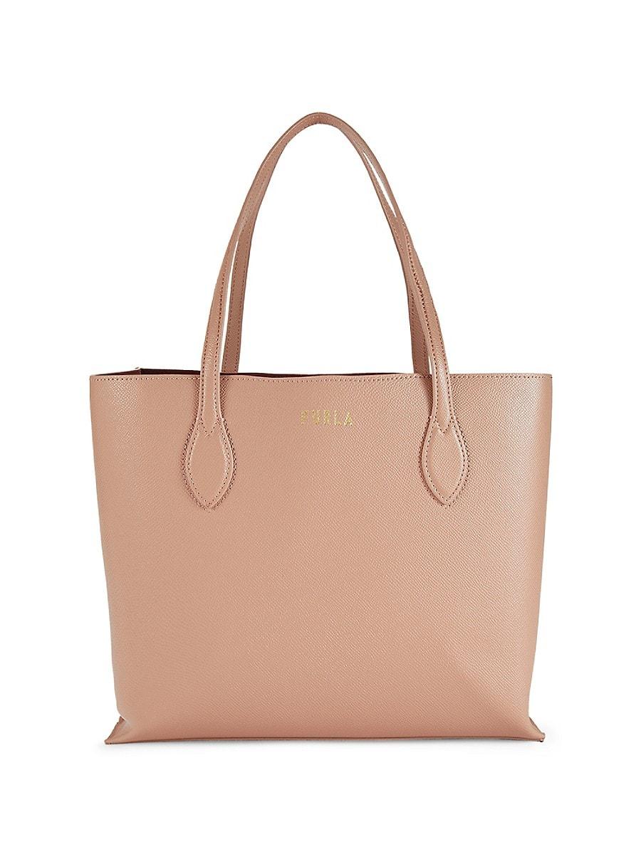 Furla Era Leather Tote in Natural | Lyst