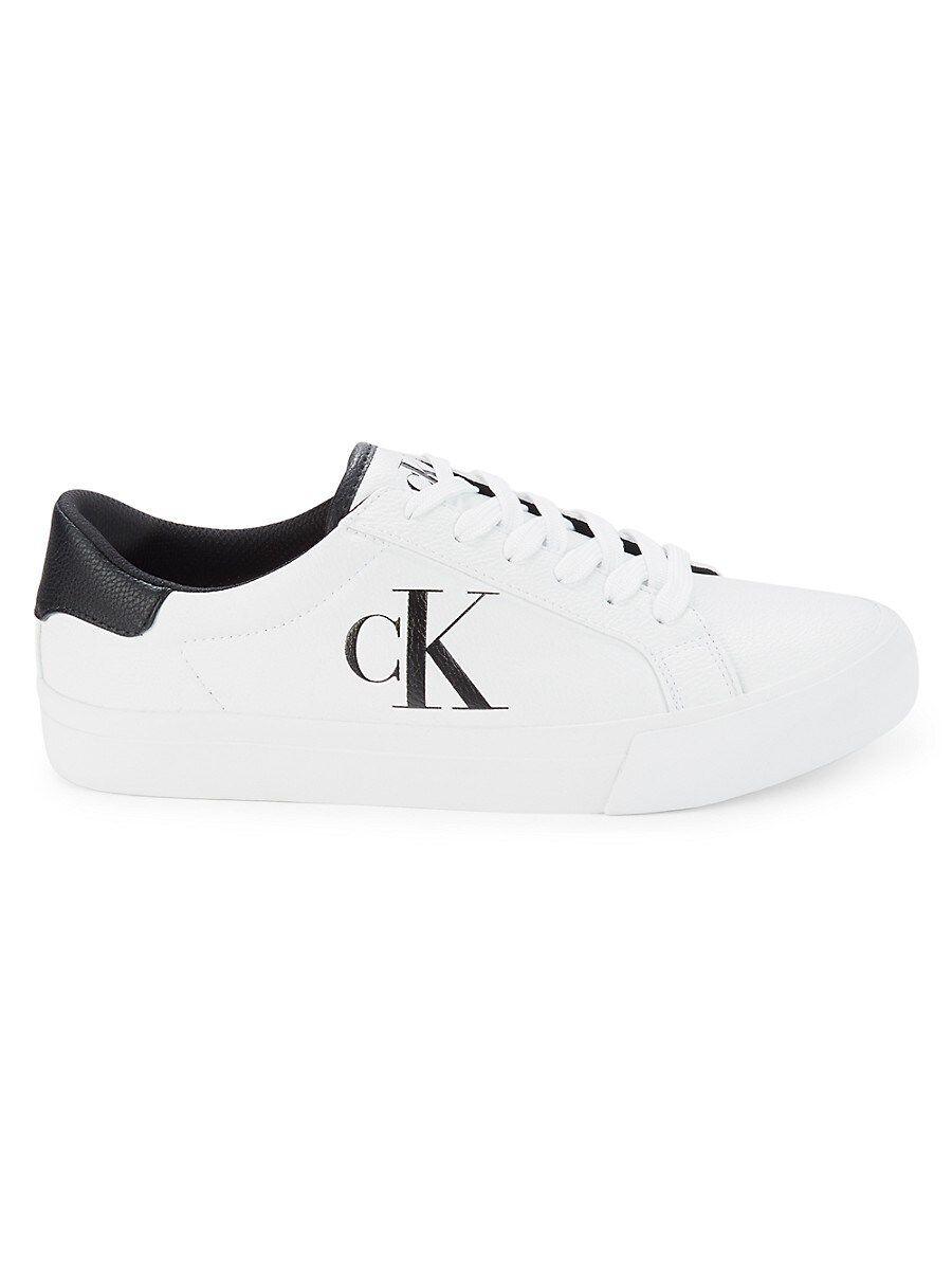 Calvin Klein Rex Logo Two Tone Sneakers in White for Men | Lyst