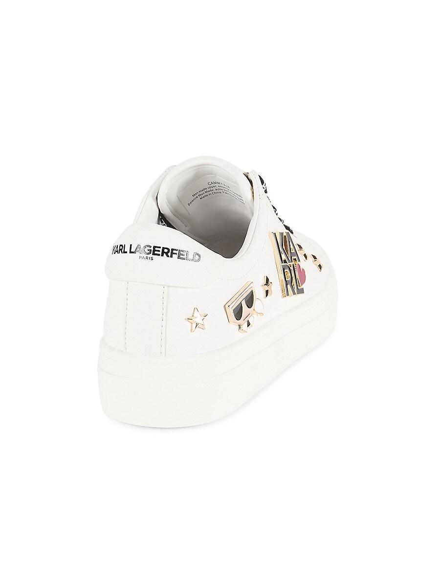金フォーラム Karl Lagerfeld Paris Cammy Embellished Logo Low Top Platform