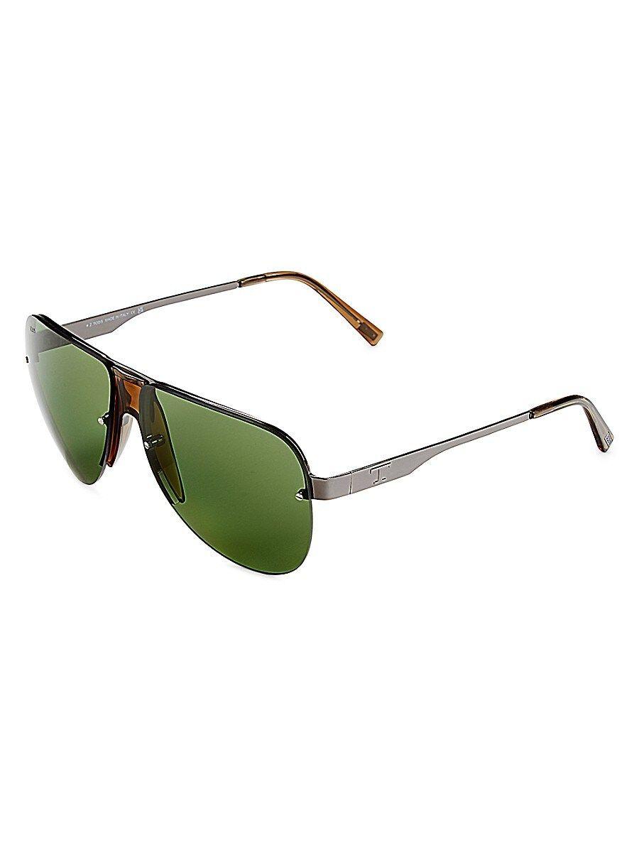 Tod's 62mm Aviator Sunglasses in Green