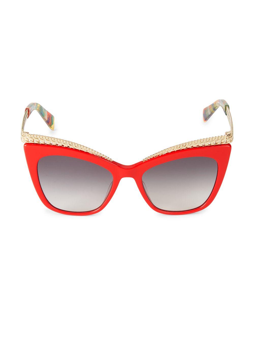 moschino 52mm studded cat eye sunglasses