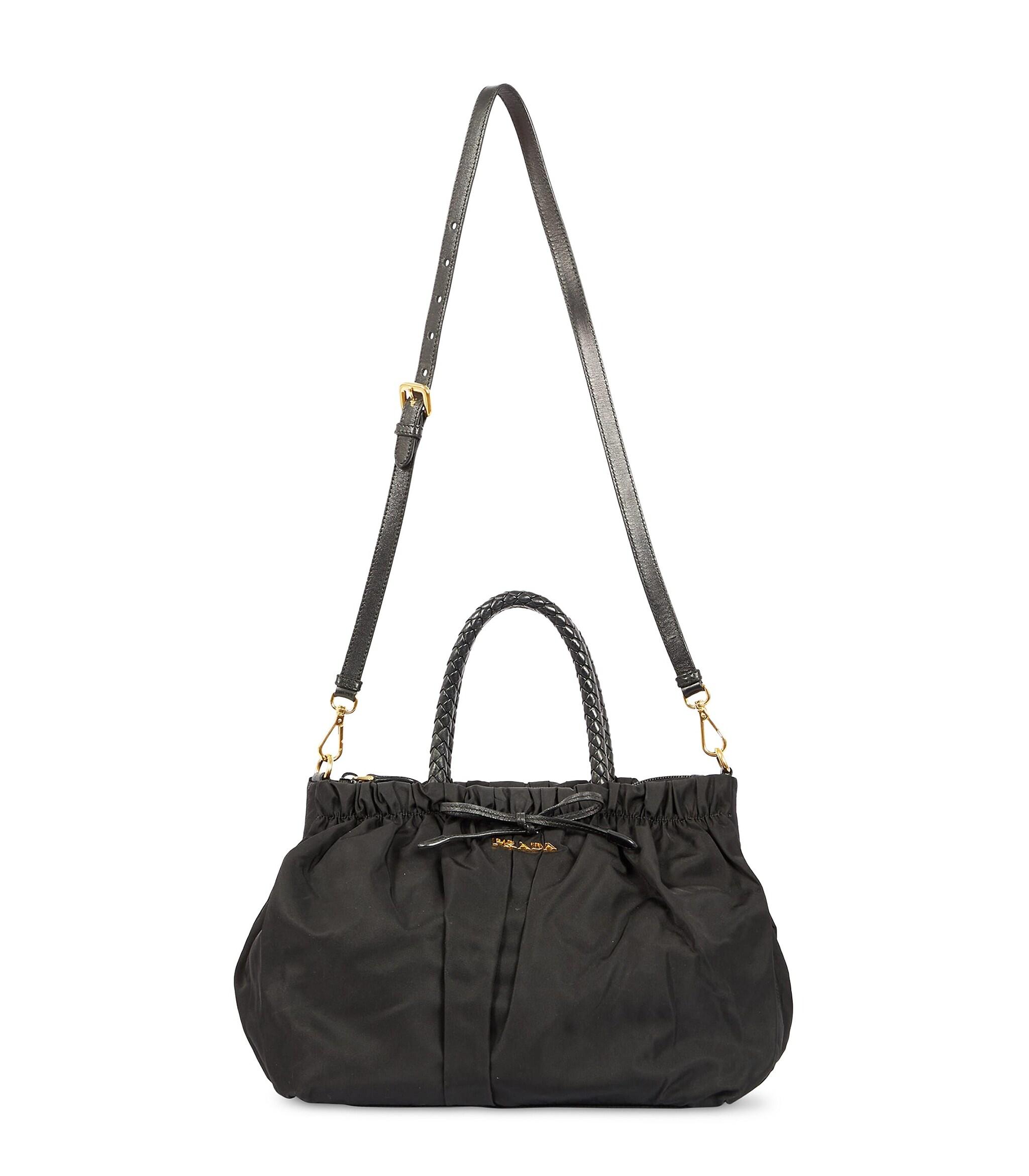 Prada Braided Handle Bag in Black