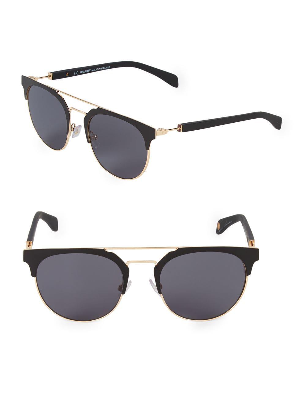 Balmain Wire 52mm Professor Sunglasses in Black for Men Lyst