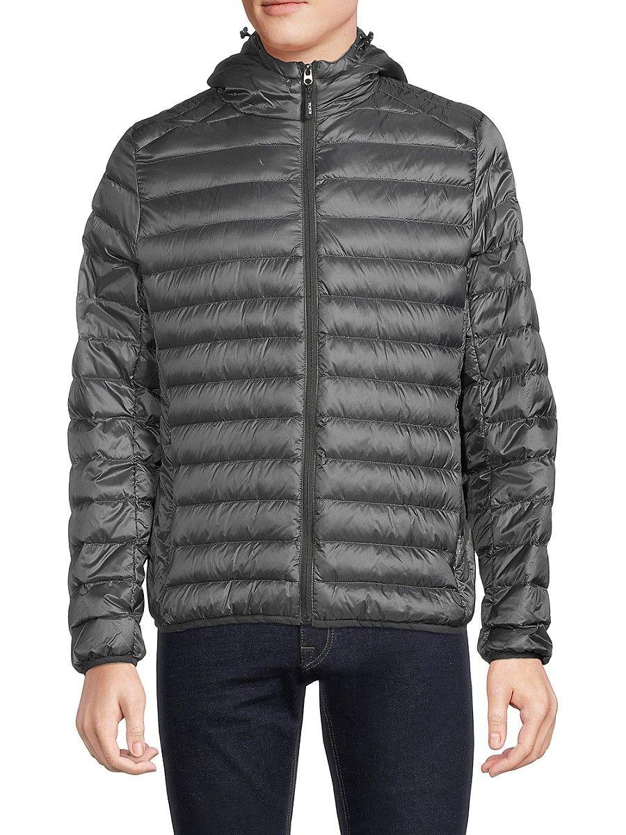 Tumi Hooded Packable Down Puffer Jacket in Gray for Men Lyst