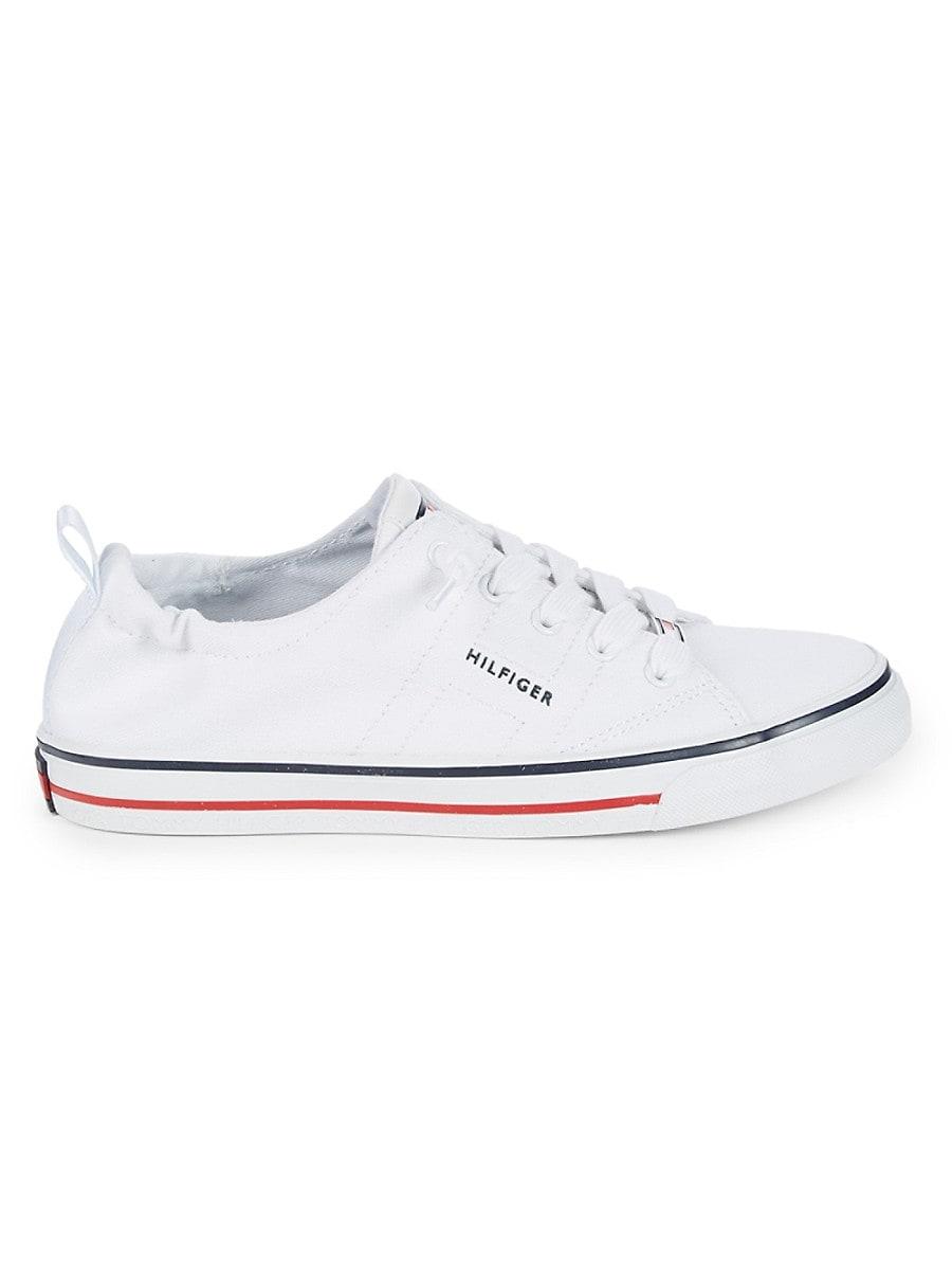 Tommy Hilfiger White Canvas Sneakers Deals Sale, 44% OFF | irradia.com.es