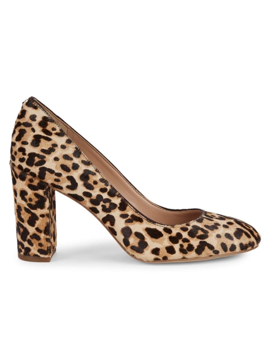 sammen klient læbe Sam Edelman Leather Women's Stillson Leopard Calf-hair Pumps - Leopard -  Size 5 in Brown - Lyst