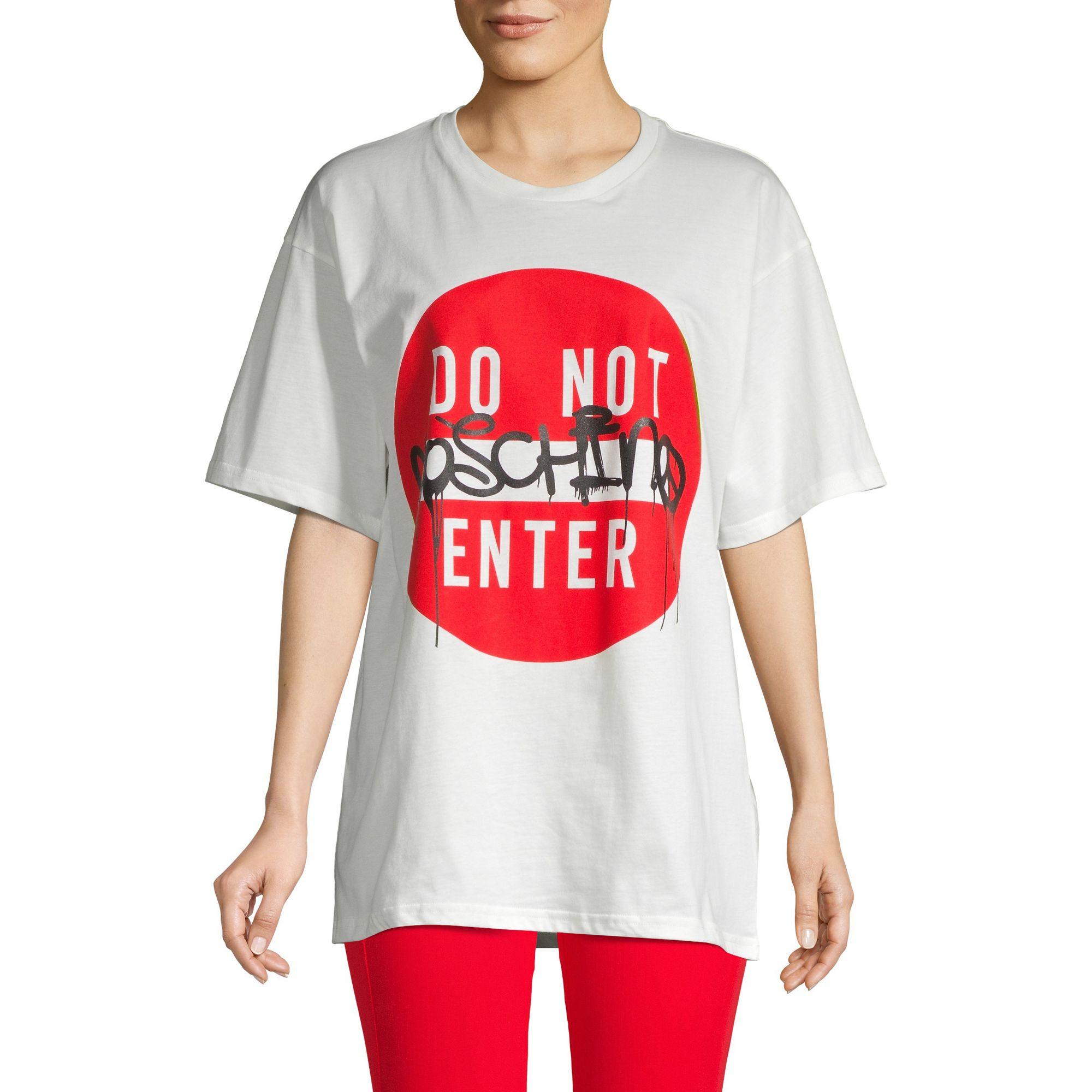 Moschino Cotton Do Not Enter Graphic T 