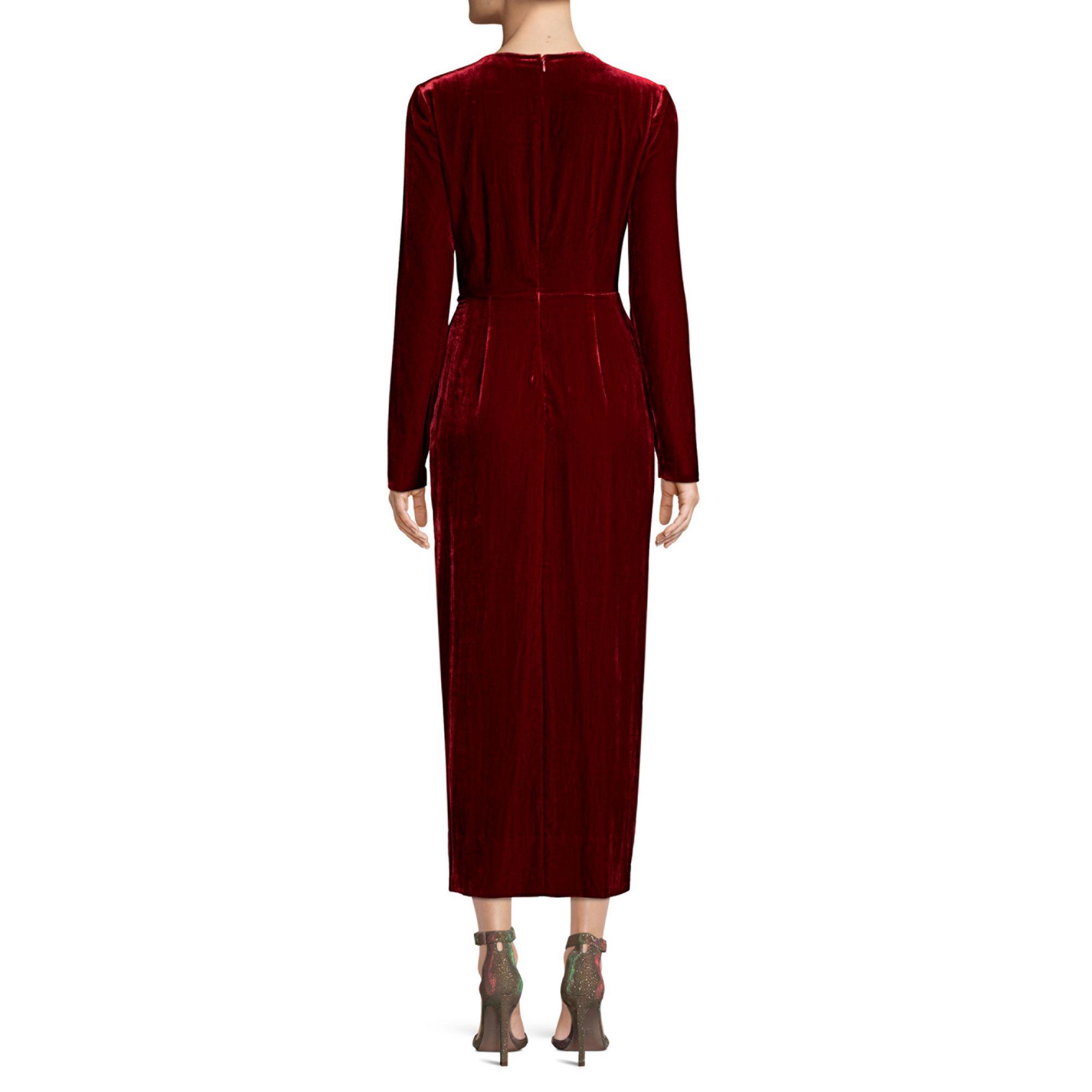 rachel zoe aly velvet wrap dress