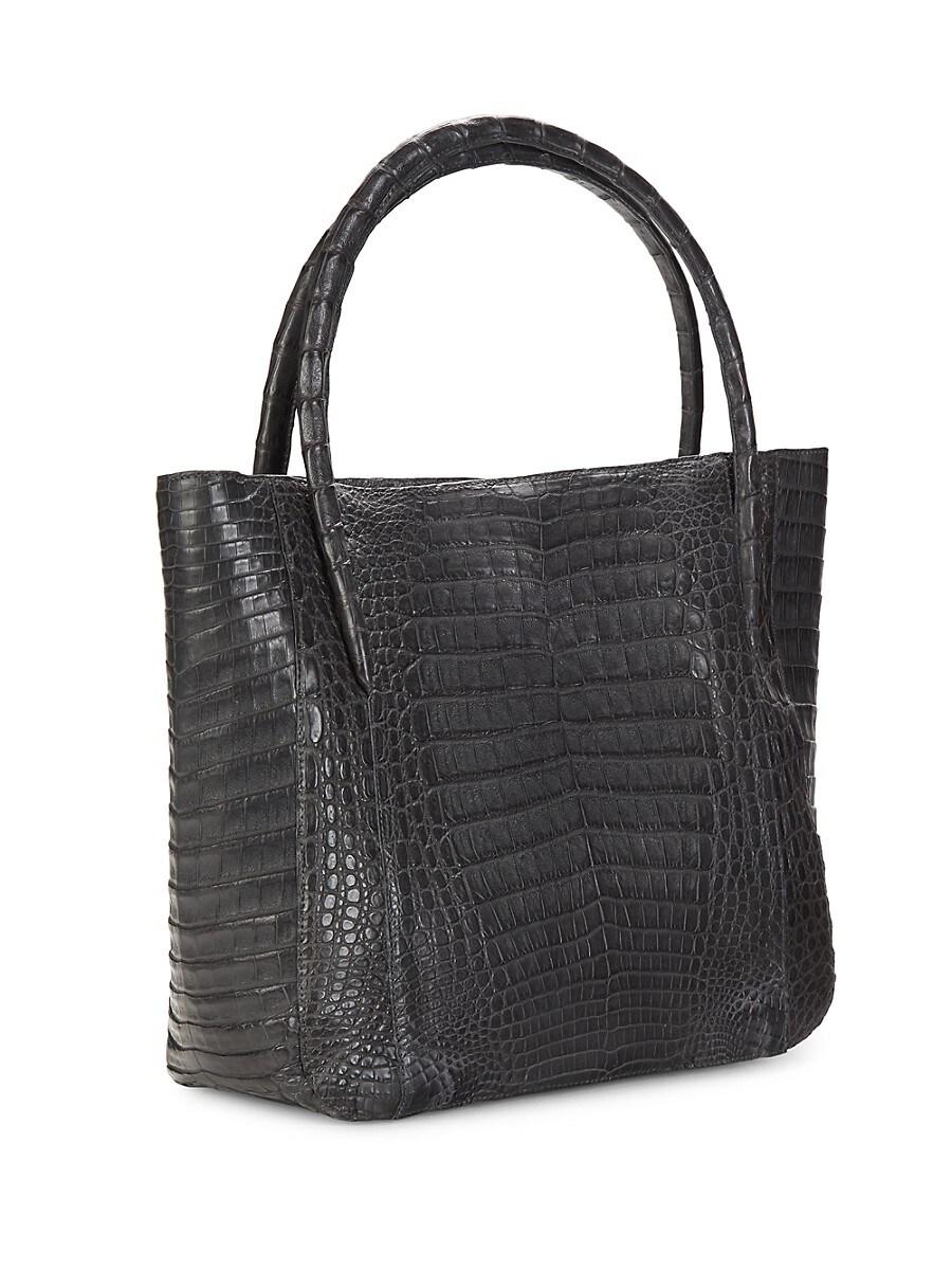 Nancy Gonzalez embossed crocodile-effect tote bag green