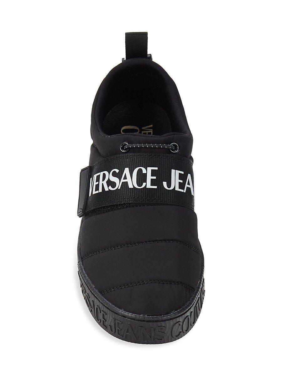 Versace Jeans Couture Quilted Slip On Sneakers in Black for Men | Lyst