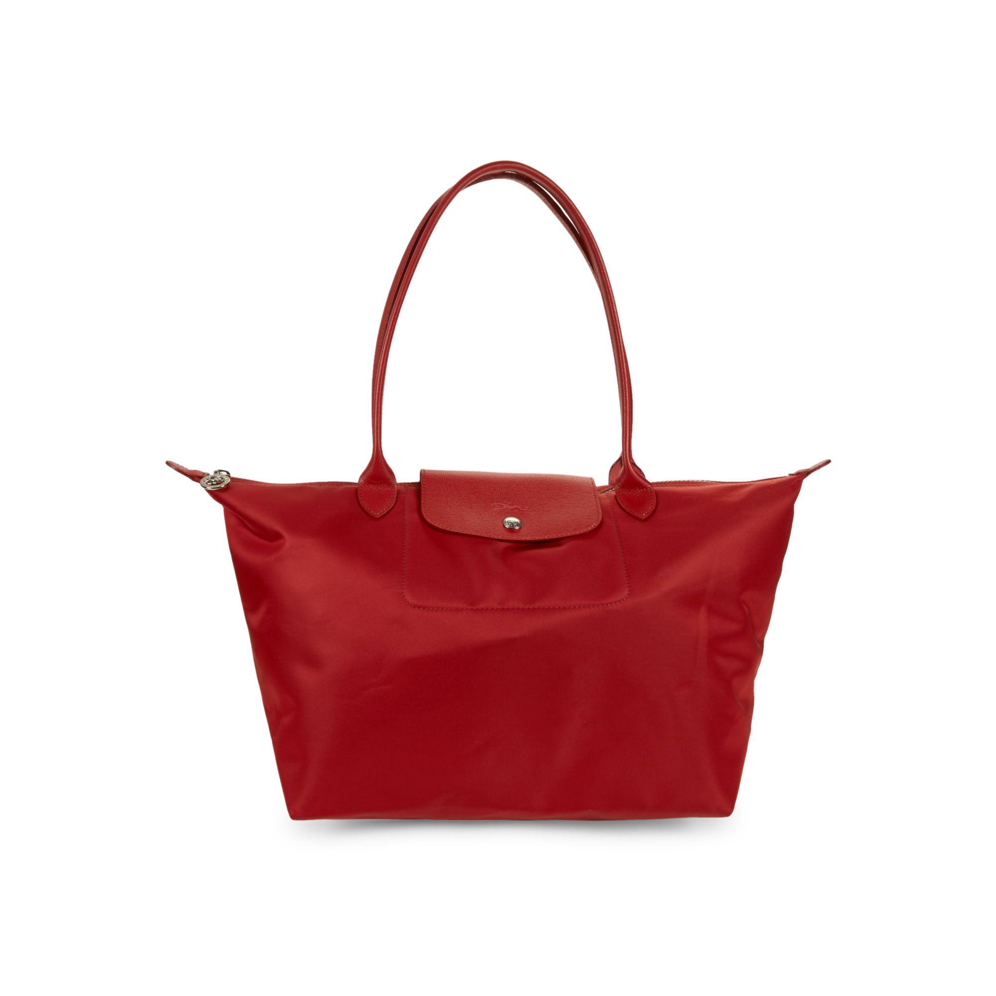 Longchamp Synthetic Le Pliage Neo Shoulder Bag in Red Lyst