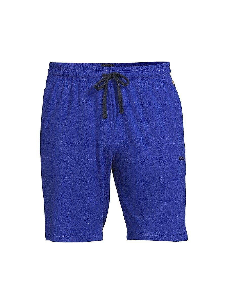 BOSS by HUGO BOSS Solid Drawstring Shorts in Blue for Men | Lyst