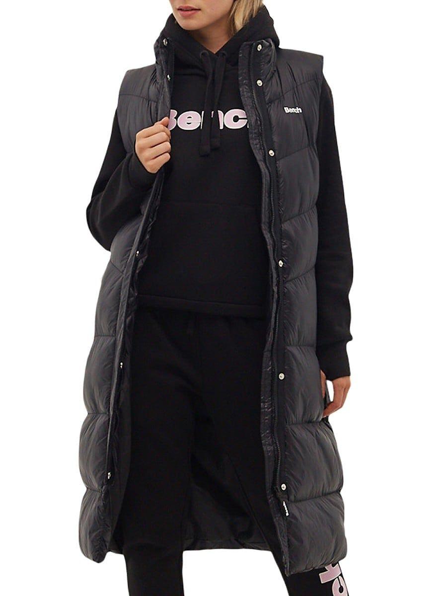 Bench Maxi Puffer Vest in Black