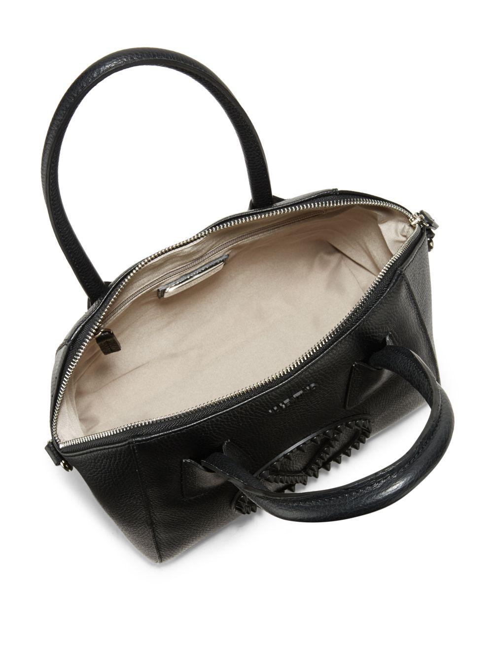 valentino minimi studded leather satchel