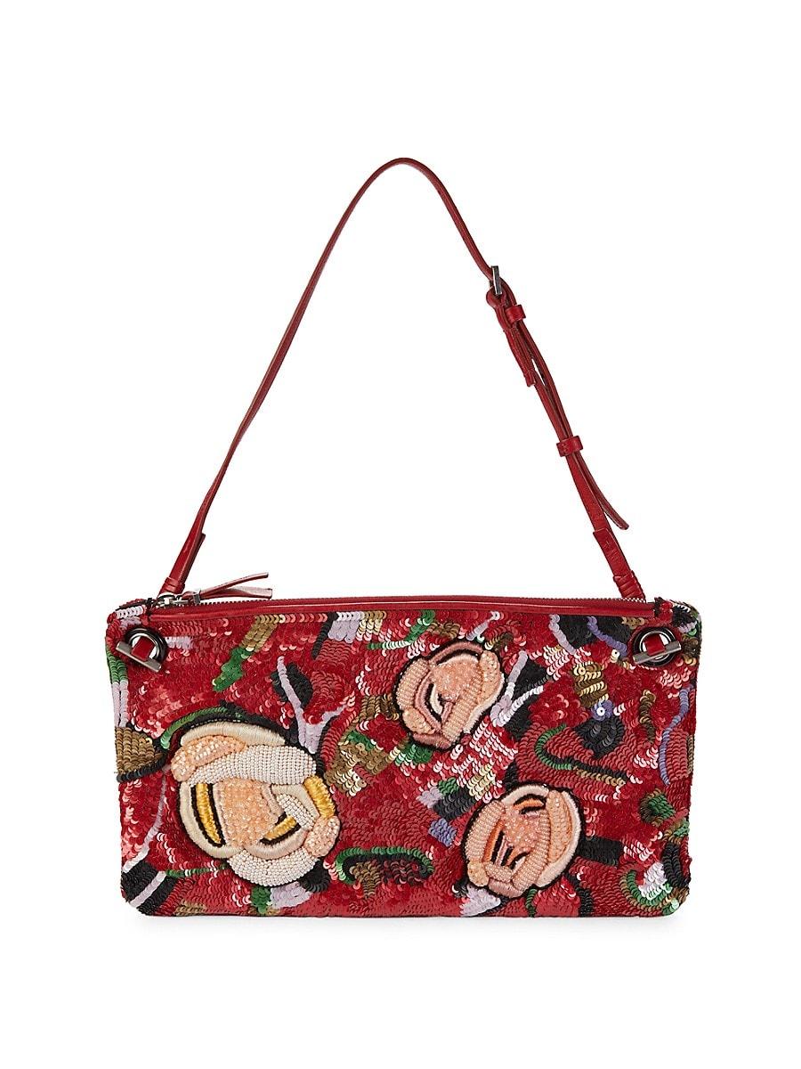 floral sequin bag