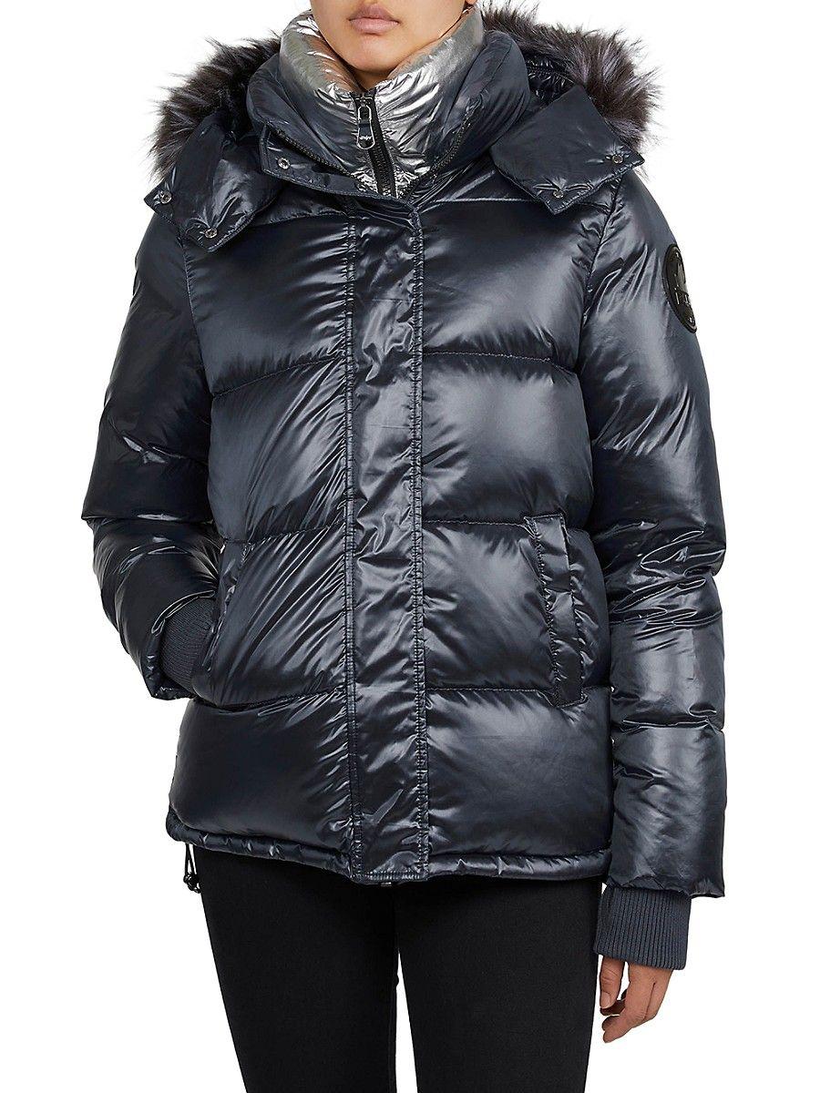 Pajar Faux Furtrim Down Puffer Jacket in Black Lyst
