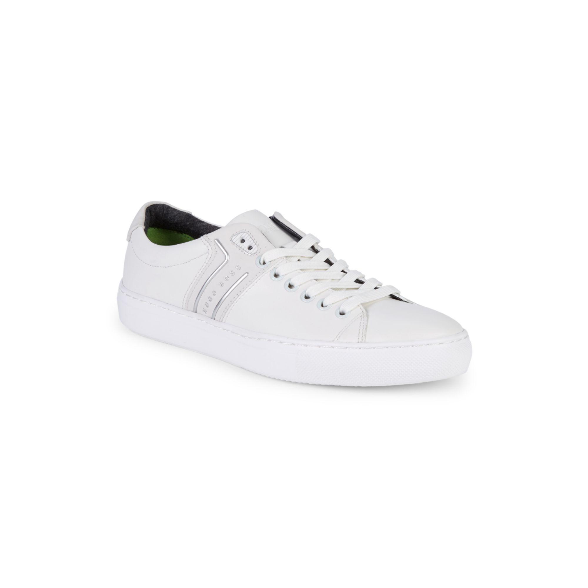 killing pengeoverførsel Nødvendig BOSS by HUGO BOSS Leather Enlight Tennis Sneakers in White for Men - Lyst