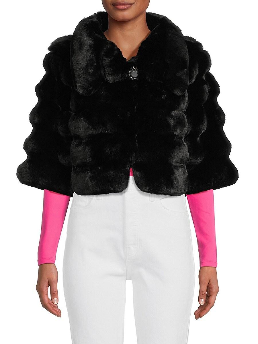 Fur bolero jacket clearance black