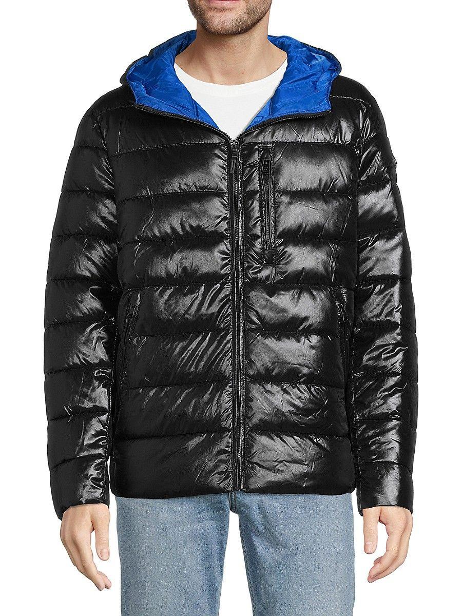 Michael Kors Cesna Hooded Packable Puffer Jacket in Black for Men Lyst
