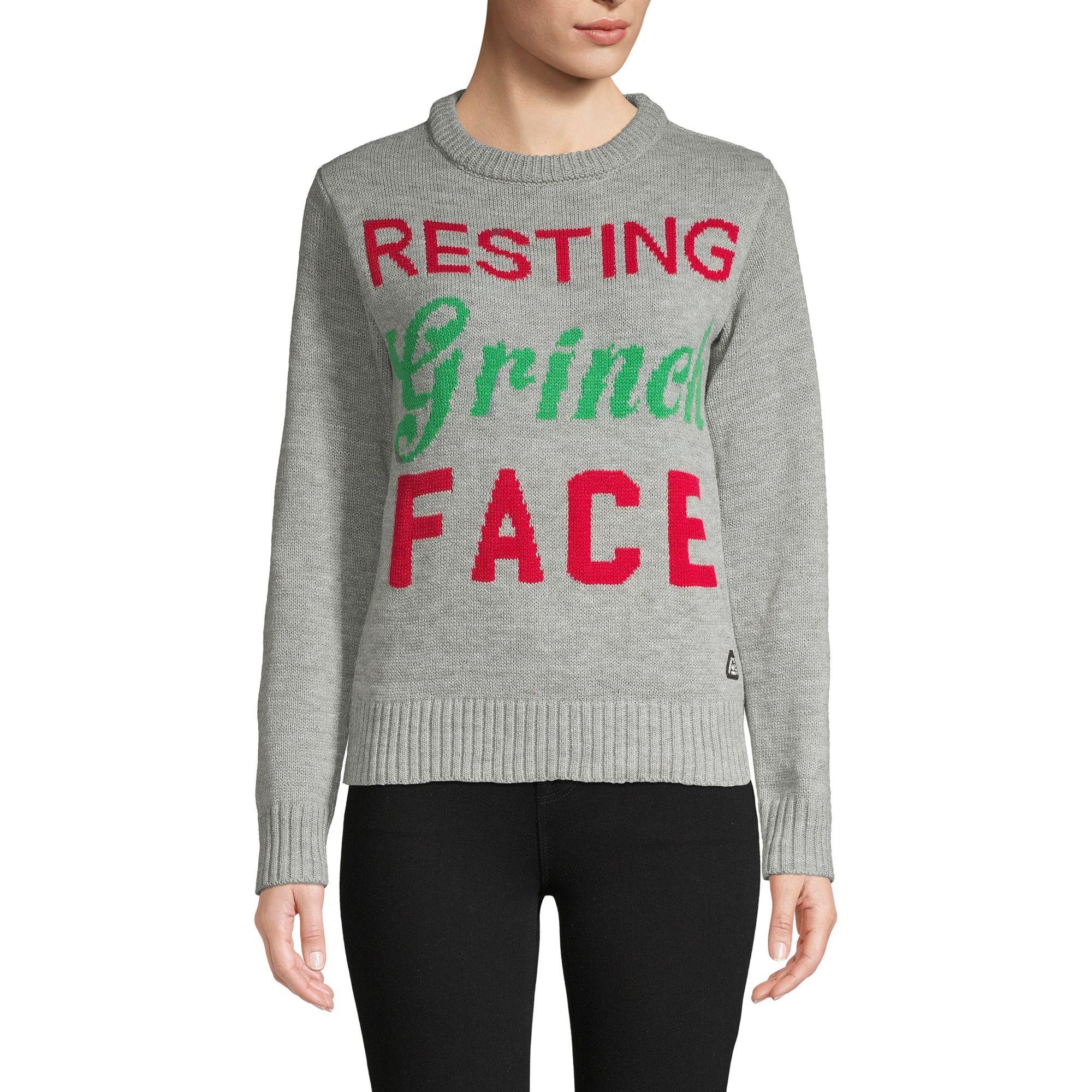 resting grinch face jumper