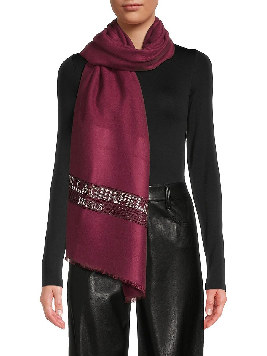 Blanket Scarf Scarf Karl Lagerfeld Karl Lagerfeld Women's Fringed
