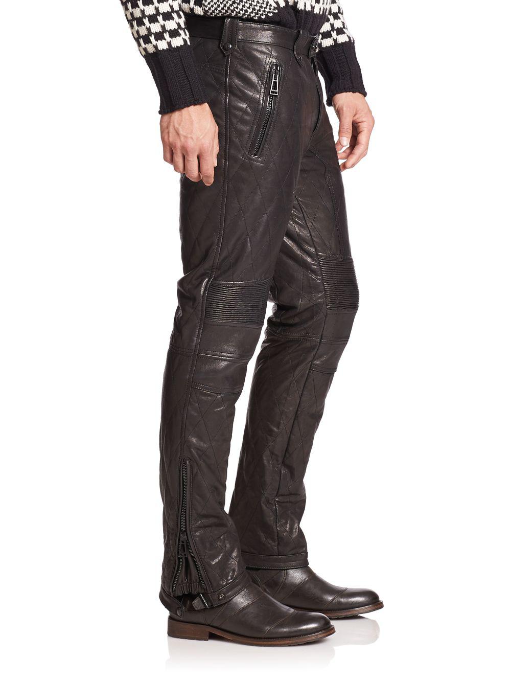 leather moto pants