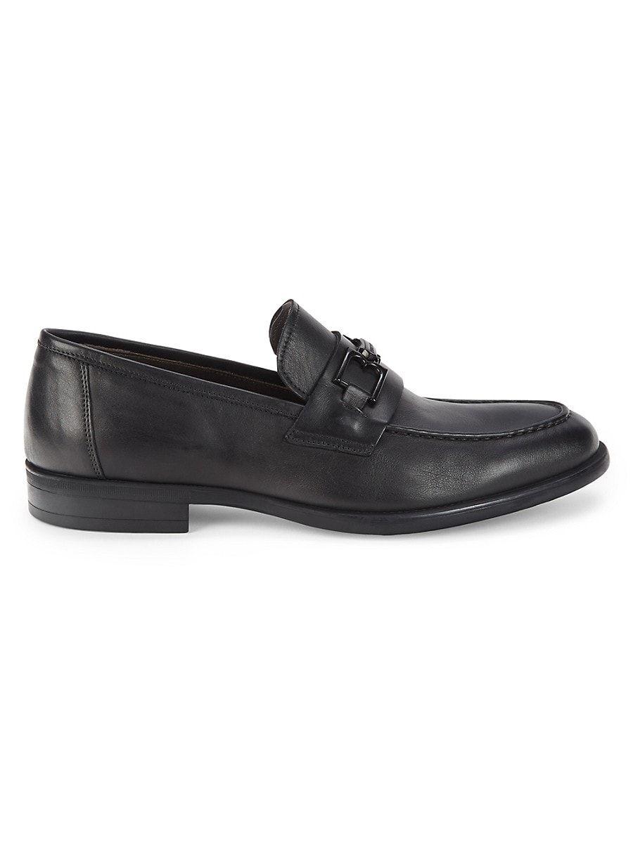 Bruno Magli Rego Leather Bit Loafers in Black for Men Lyst