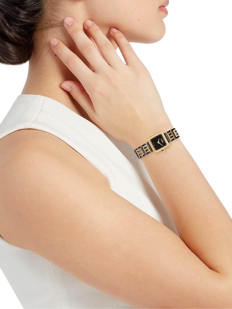 Fendi Forever 16Mm Stainless Steel & 0.02 Tcw Diamond Fendi Forever 16Mm Stainless Steel & 0.02 Tcw Diamond