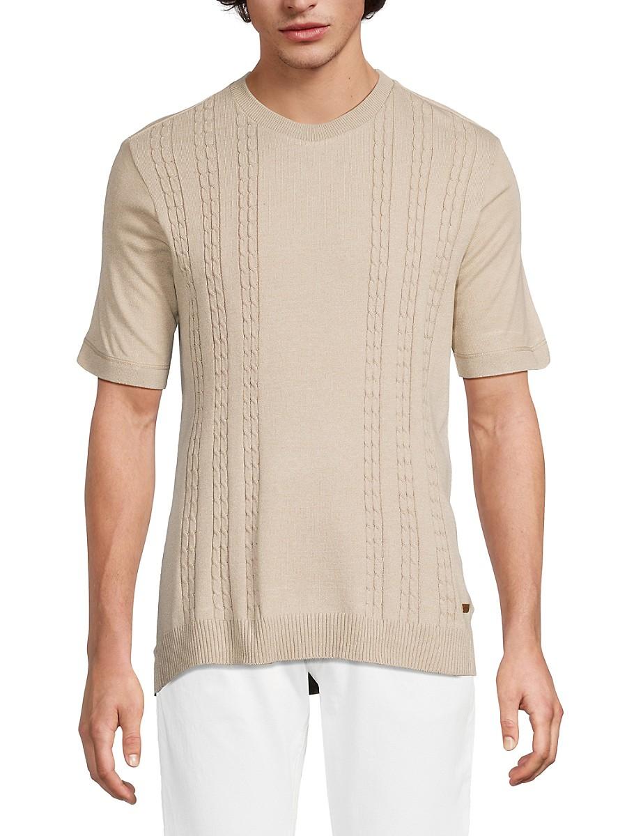 Buffalo David Bitton Welburn Textured Polyester Short-Sleeve