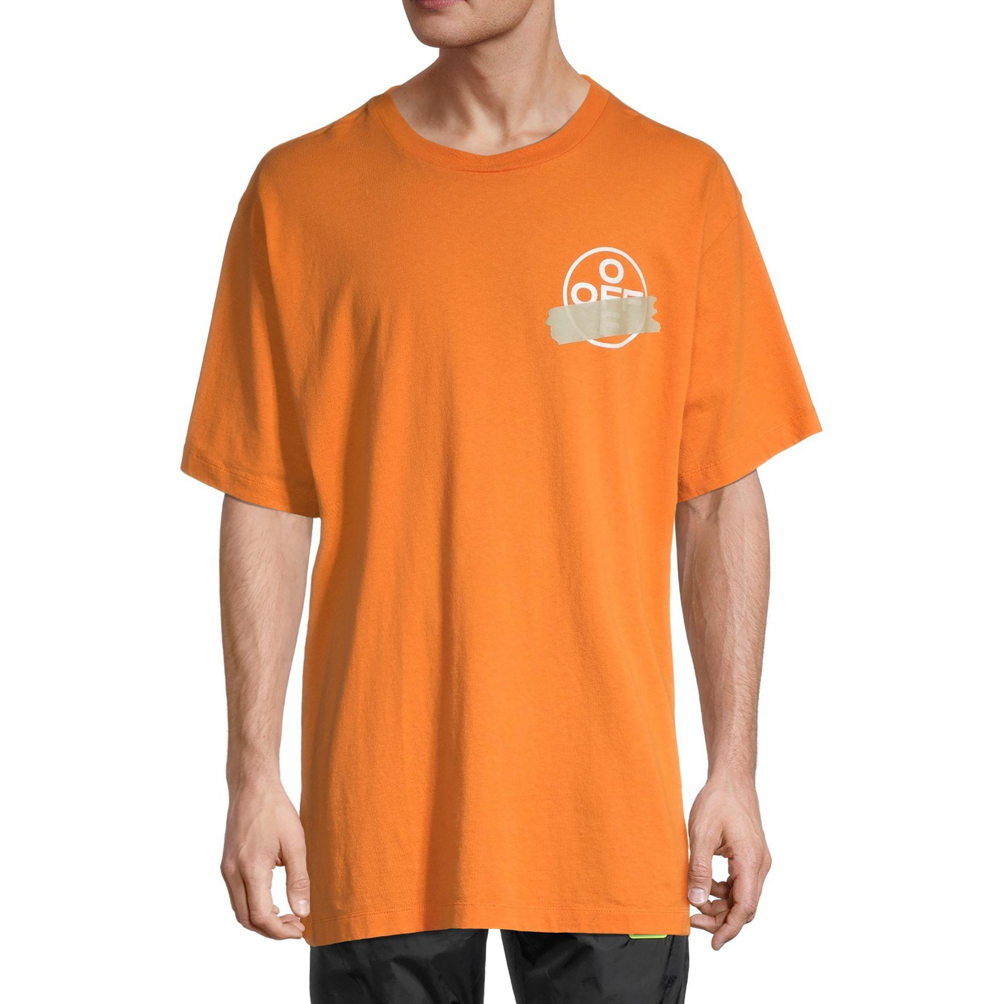 Off-White c/o Virgil Abloh Tape Arrows Print T-shirt in Orange for Men