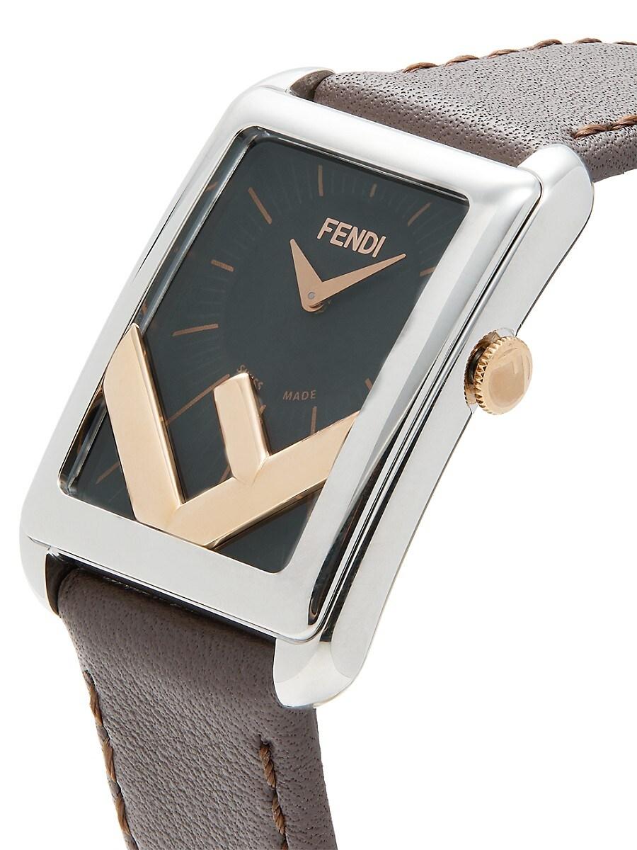Fendi Selleria Fendi Rectangular Watch NEW FENDI SELLERIA WATCH 80200M 35  MM CLASSIC QUARTZ STEEL WATCH