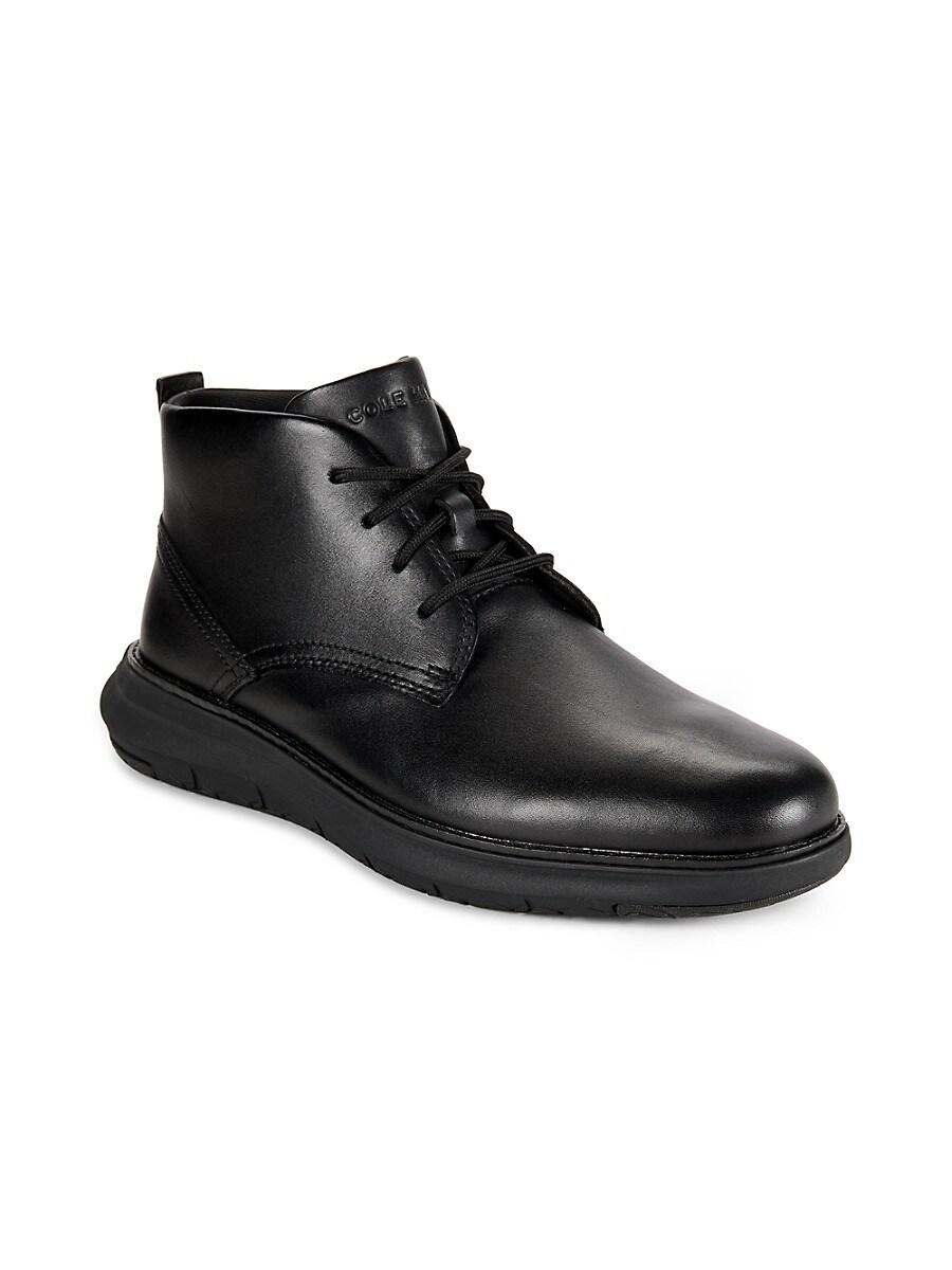 Cole Haan Grand Remix Leather Chukka Boots in Black for Men Lyst